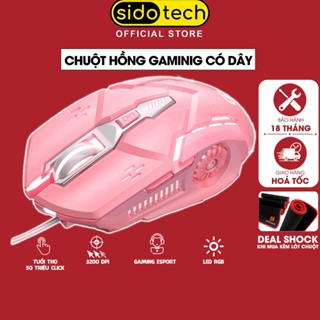 Chuột Máy Tính Màu Hồng Game Thủ SIDOTECH YINDIAO G5S Gaming Led Rgb 6 Nút Bấm DPI 3200 Tuổi Thọ Cao - Hàng Chính Hãng