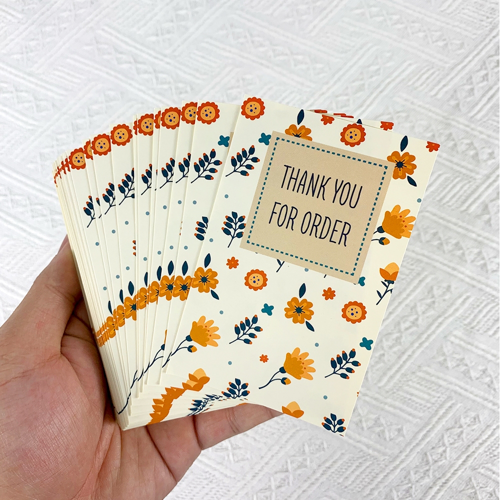 Tem Dán Niêm Phong Hộp Carton, Tem Decal Thank You Có Keo Dán Sẵn Size 7x11cm, Nhãn Dán Giá Rẻ, Cán Màng Chống Nước