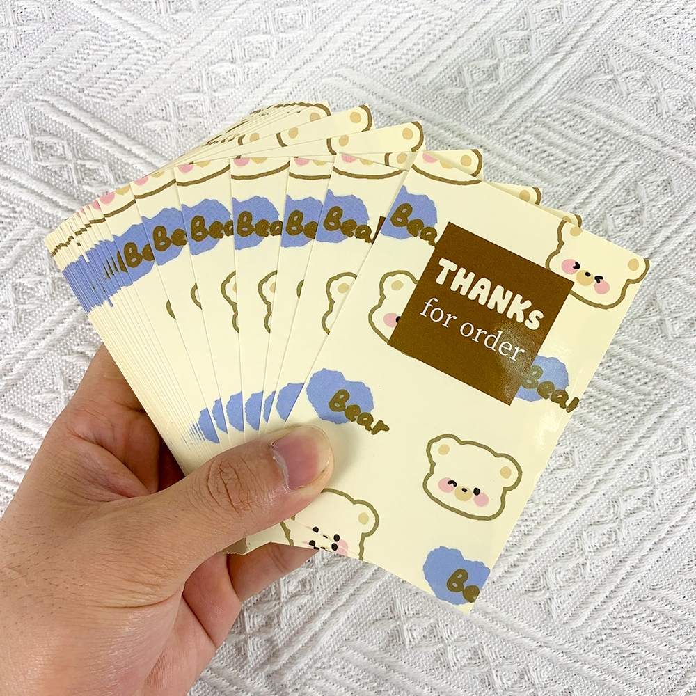 Tem Dán Niêm Phong Hộp Carton, Tem Decal Thank You Có Keo Dán Sẵn Size 7x11cm, Nhãn Dán Giá Rẻ, Cán Màng Chống Nước
