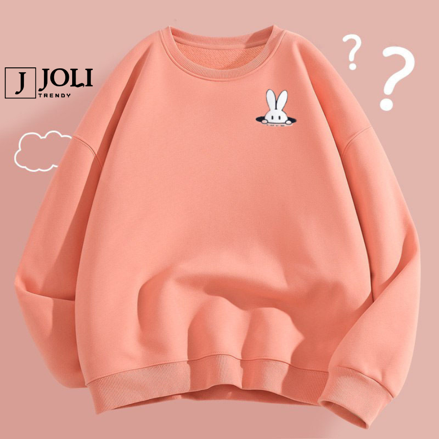 Áo Sweater Mã 02 Icon Mini Nam Nữ By JOLI Unisex Chất Nỉ Lót Bông Form Rộng