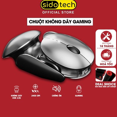 Chuột máy tính không dây SIDOTECH INPHIC X2 thiết kế độc lạ tương lai gaming 2400 DPI chống ồn tắt âm công thái học