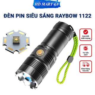 Đèn pin siêu sáng cầm tay CORISU 1122 chiếu xa 500m có ZOOM xa gần chống nước sạc ngược cho điện thoại