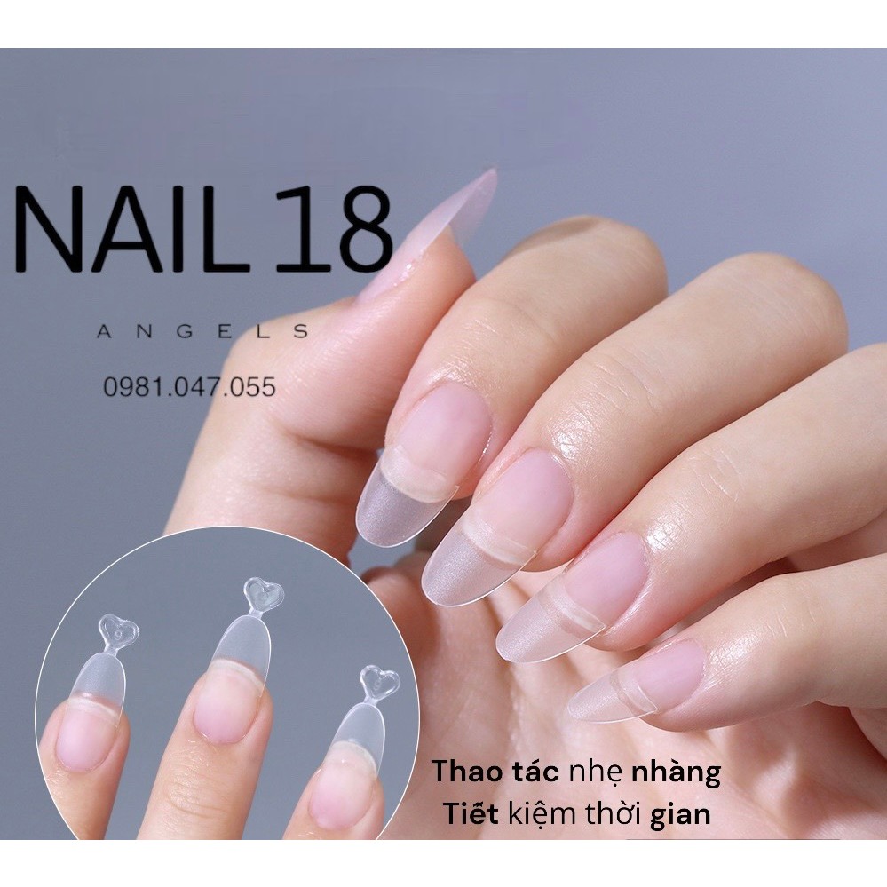 Móng tip nail mẫu mới  , móng nối tay phom ngắn , móng đẹp chuẩn phom