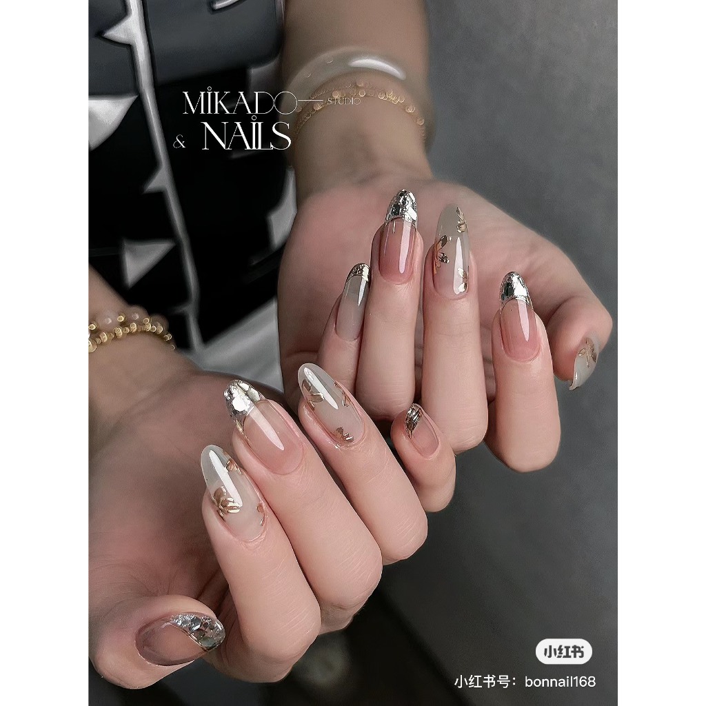 Móng tip nail mẫu mới  , móng nối tay phom ngắn , móng đẹp chuẩn phom