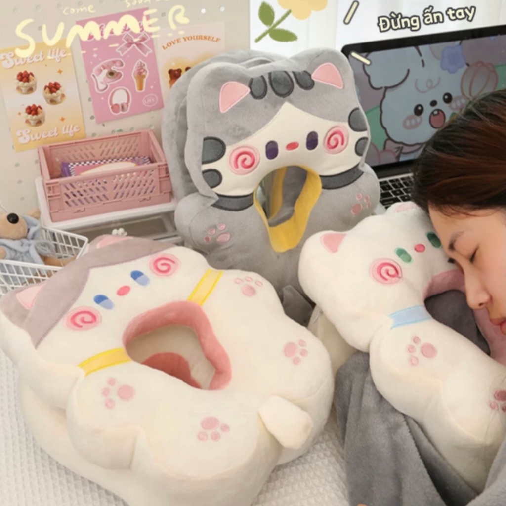 Gối ngủ gối nằm đồ tạo tác giấc ngủ của học sinh tiểu học gối nằm để bàn gối đặc biệt cho giờ nghỉ trưa văn phòng