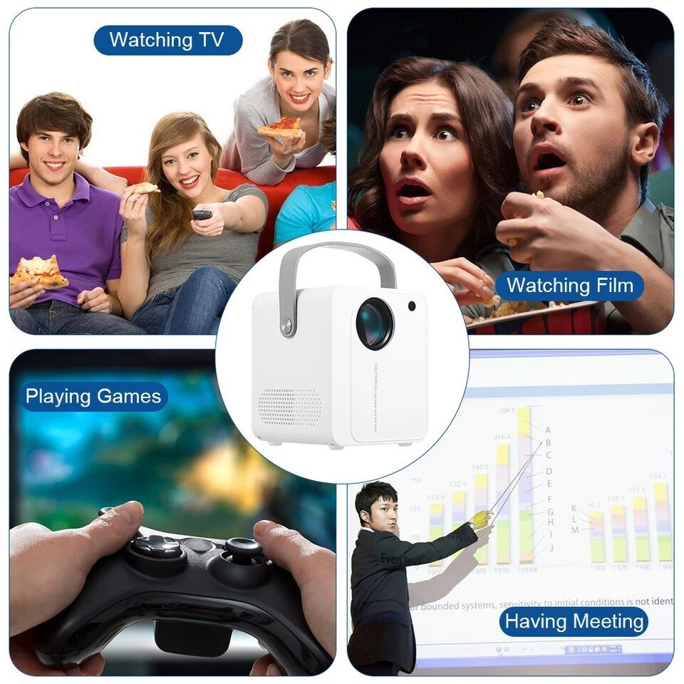 Máy chiếu có sẵn Y8 Pro Máy chiếu mini cầm tay thông minh mini 6000 Lumens 4K HD 1080P WiFi Bluetooth Máy chiếu USB USB