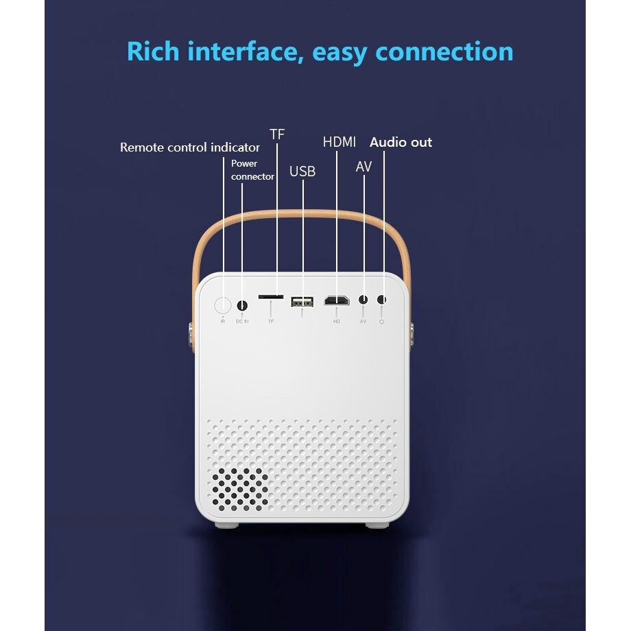 Máy chiếu có sẵn Y8 Pro Máy chiếu mini cầm tay thông minh mini 6000 Lumens 4K HD 1080P WiFi Bluetooth Máy chiếu USB USB