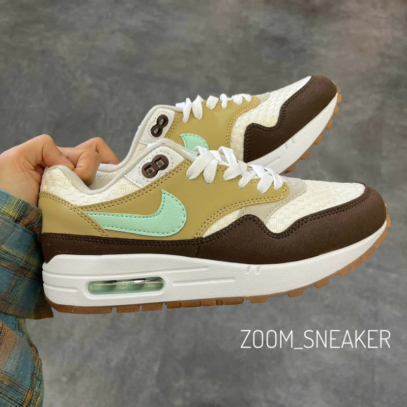 Giày Air Max1 Crepe Hemp Kem Nâu Lai Au Cao Cấp Nam Nữ