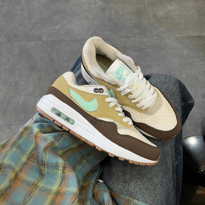 Giày Air Max1 Crepe Hemp Kem Nâu Lai Au Cao Cấp Nam Nữ