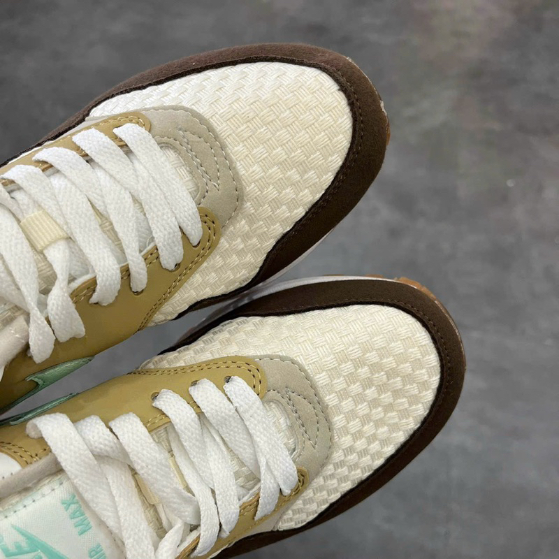 Giày Air Max1 Crepe Hemp Kem Nâu Lai Au Cao Cấp Nam Nữ