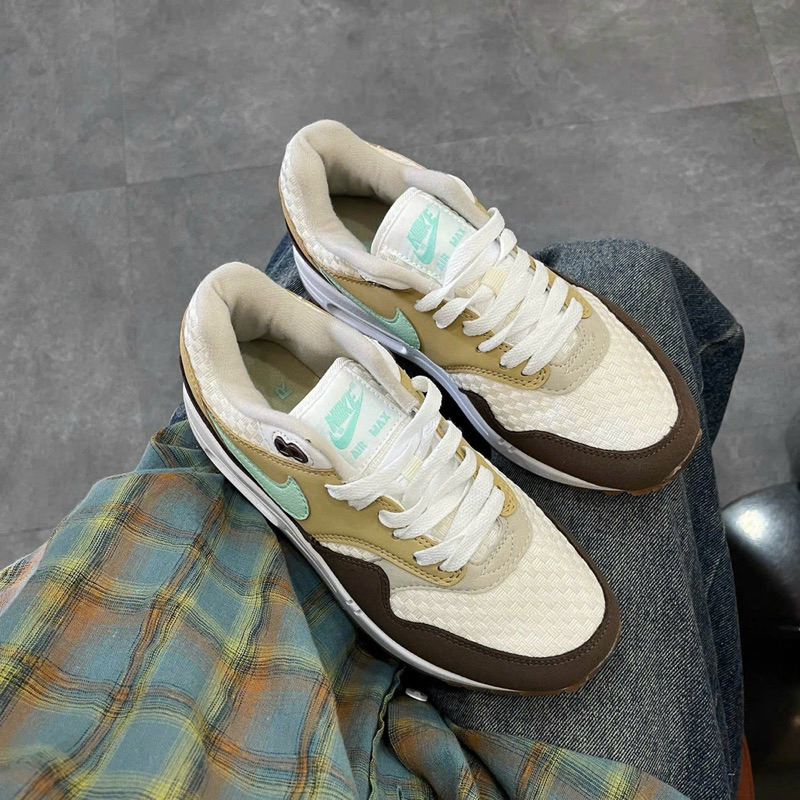 Giày Air Max1 Crepe Hemp Kem Nâu Lai Au Cao Cấp Nam Nữ