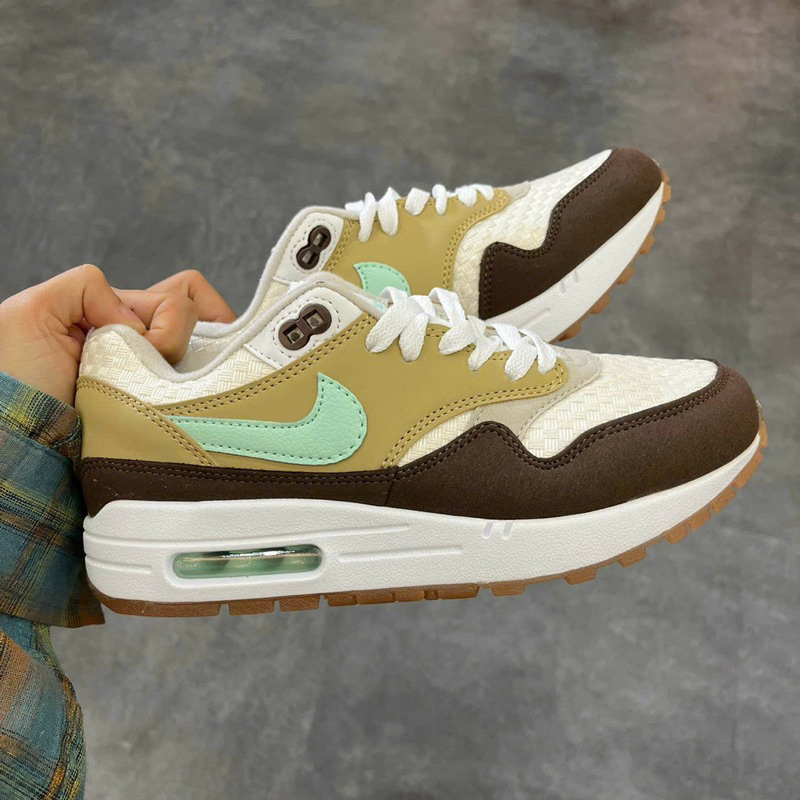 Giày Air Max1 Crepe Hemp Kem Nâu Lai Au Cao Cấp Nam Nữ