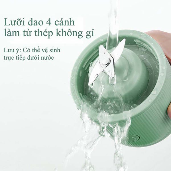 Máy Xay Sinh Tố Cầm Tay Huyndai - Máy Xay Hoa Qủa Mini Đa Năng Sạc Pin Tích Điện Chính Hãng