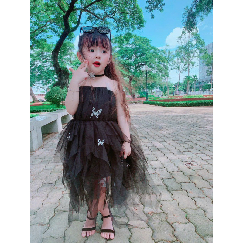 Váy công chúa siêu cưng kem vòng cổ cho bé 7-41kg