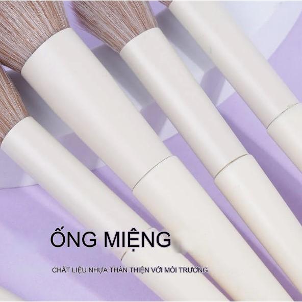 Bộ Cọ Trang Điểm Cá Nhân Cao Cấp 10 Cây Màu Trắng Sữa Từ Cơ Bản Đến Chuyên Nghiệp