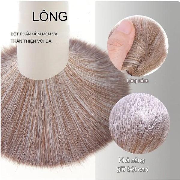 Bộ Cọ Trang Điểm Cá Nhân Cao Cấp 10 Cây Màu Trắng Sữa Từ Cơ Bản Đến Chuyên Nghiệp