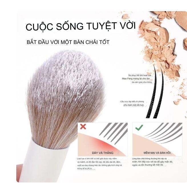 Bộ Cọ Trang Điểm Cá Nhân Cao Cấp 10 Cây Màu Trắng Sữa Từ Cơ Bản Đến Chuyên Nghiệp