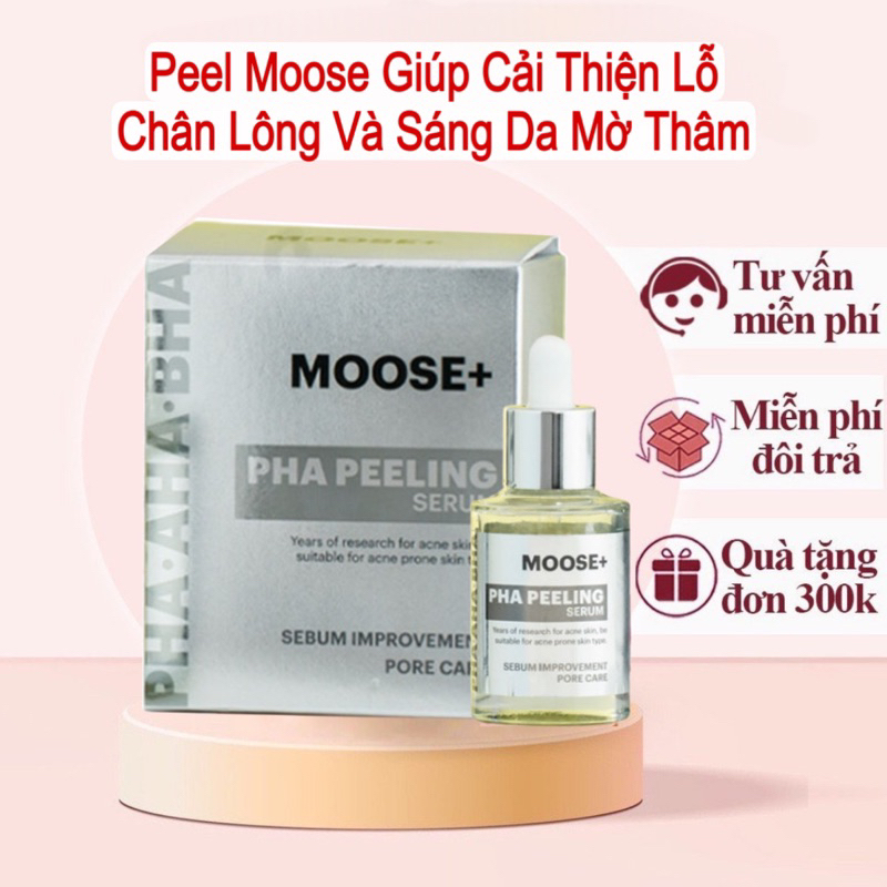 Peel da moose+ sáng da trọng lượng 30ml hạn dùng 2026