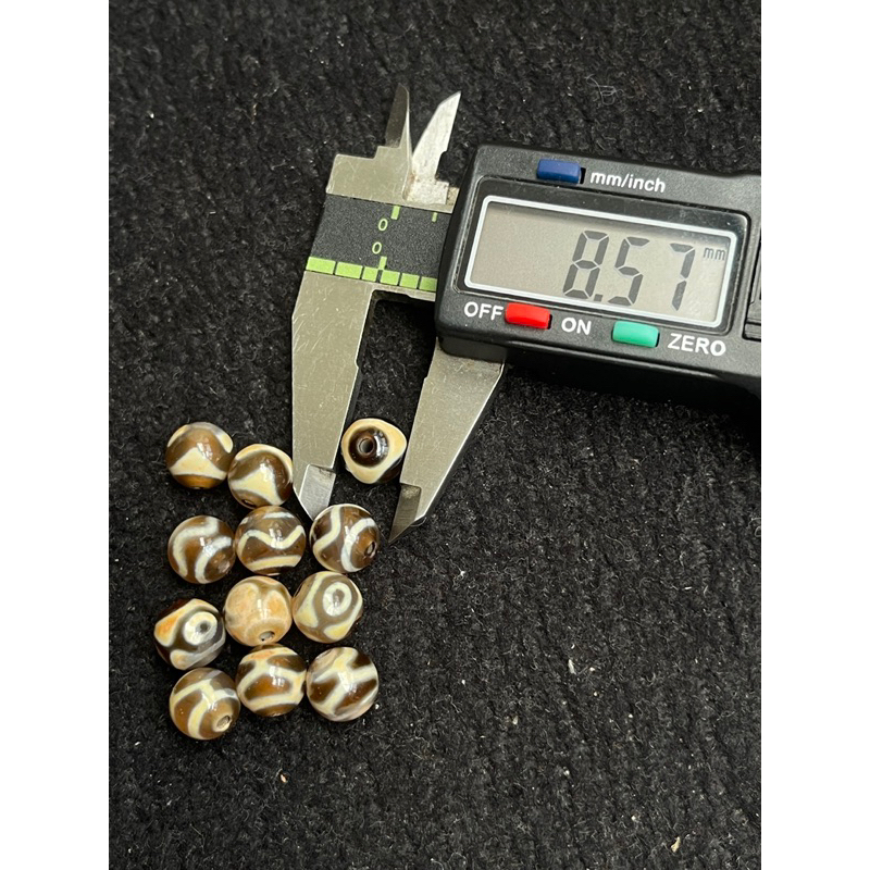 Combo 10 viên dzi thiên châu size 8,5mm tròn