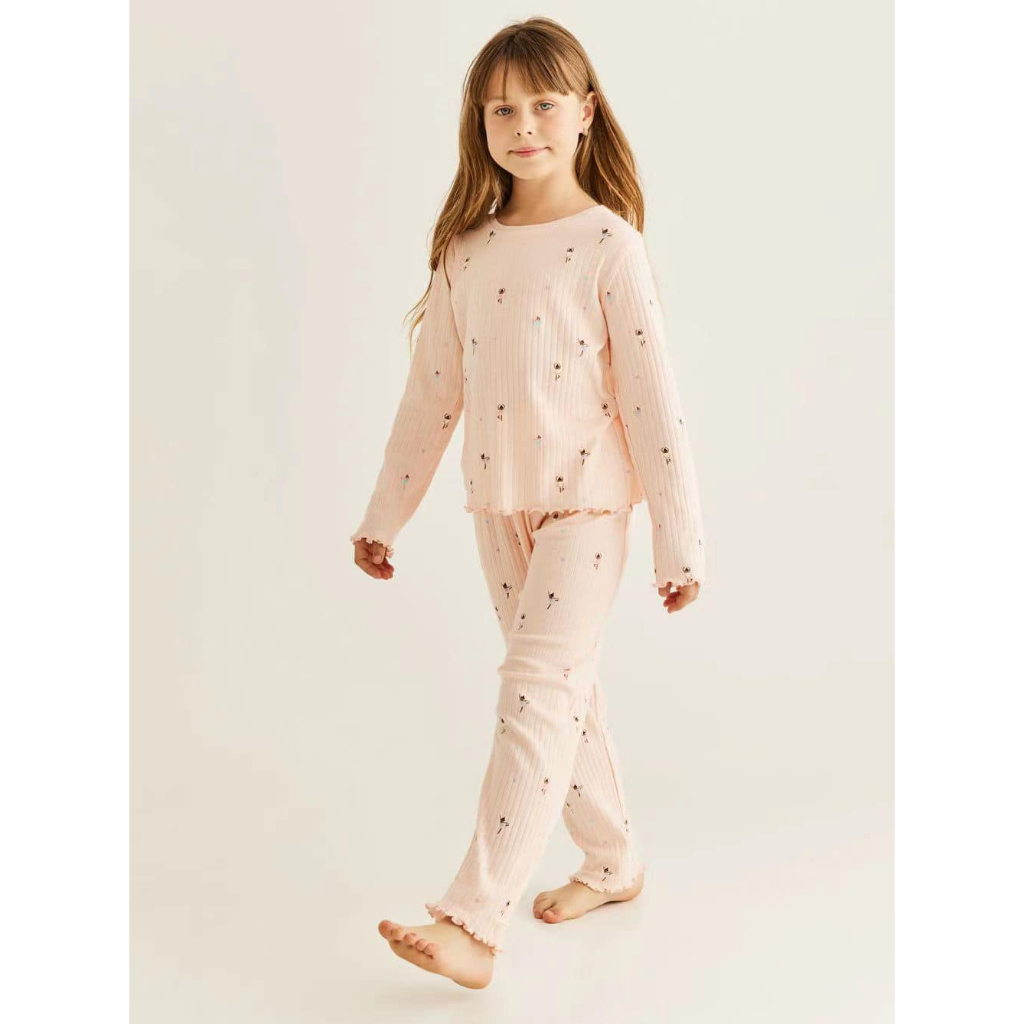 Bộ thun gân hoa nhí goftkid cho bé