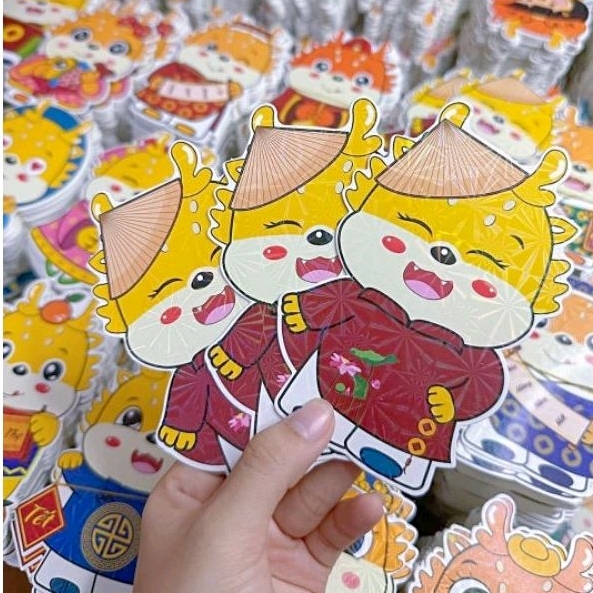 Sỉ bao lì xì tết 2024 chibi hoạt hình tết lì xì chipi 2024 mẫu mới đẹp dễ thương
