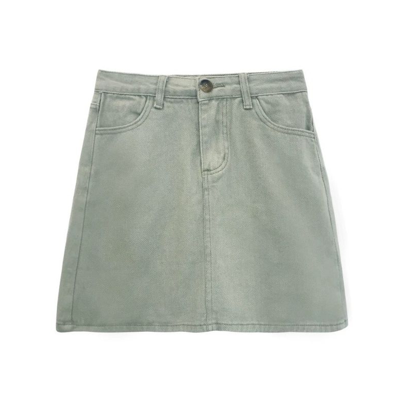 Xả hàng - Chân váy denim kaki chất đẹp dáng ngắn hãng Boo