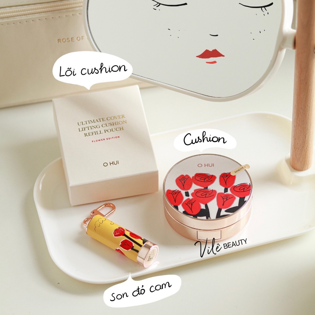SET TRANG ĐIỂM OHUI ULTIMATE COVER LIFTING CUSHION - FLOWER EDITION 2023