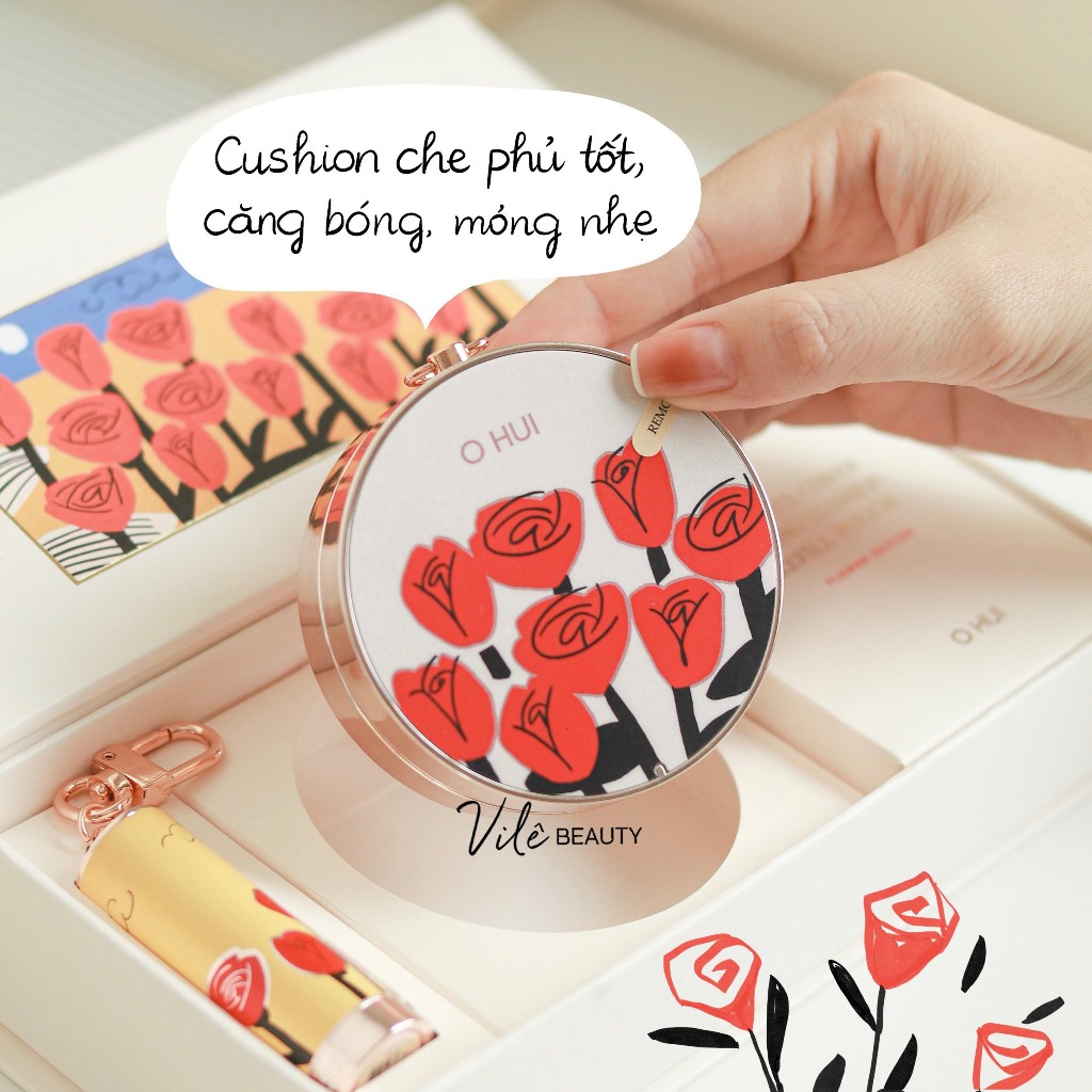 SET TRANG ĐIỂM OHUI ULTIMATE COVER LIFTING CUSHION - FLOWER EDITION 2023