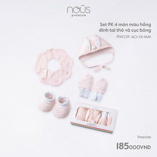 NOUS - Set phụ kiện Nous mũ, bao tay, bao chân, yếm cho bé