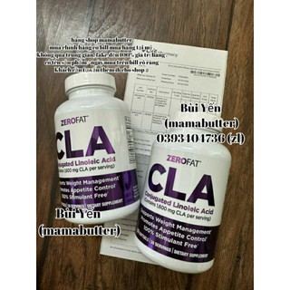 Viên uống kiểm soát cân nặng CLA zerofat- Mỹ