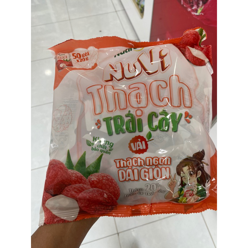 Thạch trái cây Nuvi túi lớn 50 gói nhỏ