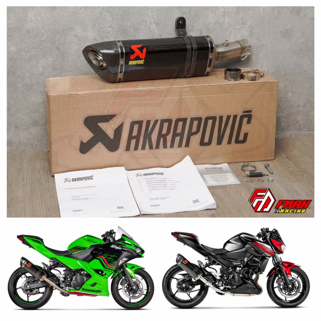 PÔ AKRAPOVIC SLIP-ON NINJA 400 - Z400 CARBON CHÍNH HÃNG