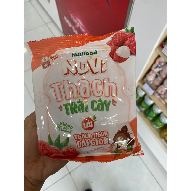 Thạch trái cây Nuvi gói mini 20g- túi 6 gói nhỏ