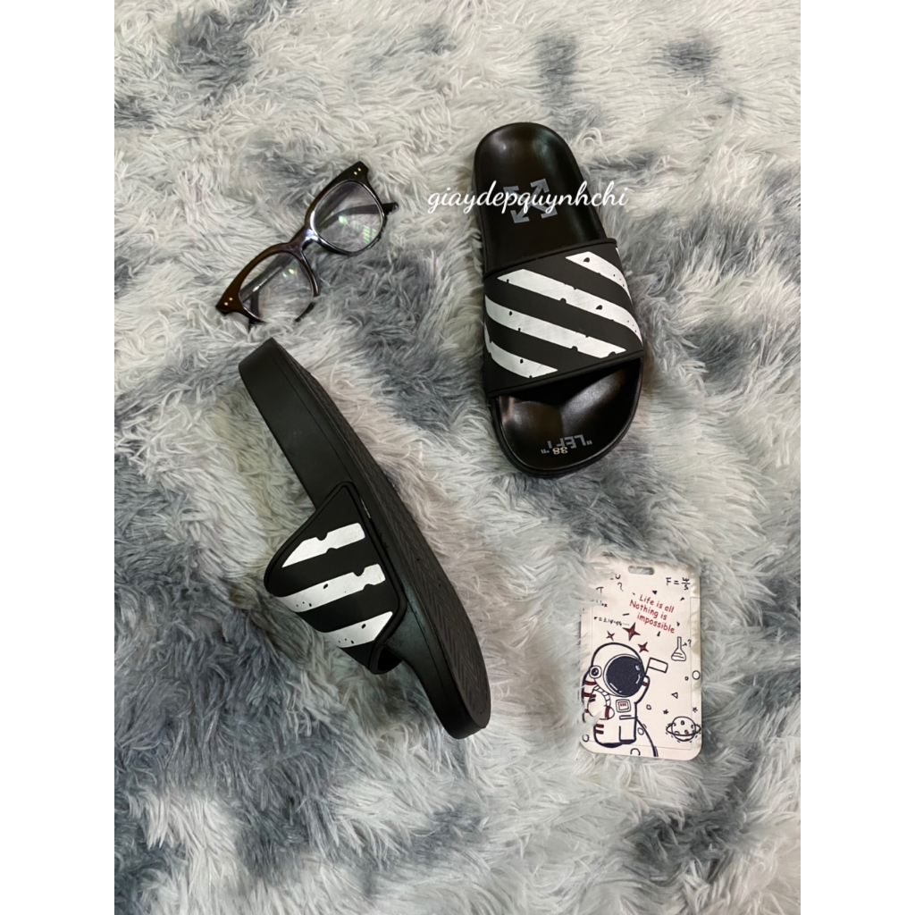 Dép Nam Nữ Quai Ngang O F F W H I T E siêu dẹp Siêu HOT