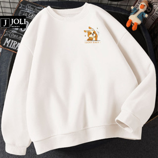 Áo Sweater Thỏ Cam Nam Nữ By JOLI Unisex Chất Nỉ Lót Bông Form Rộng J Joli Trendy