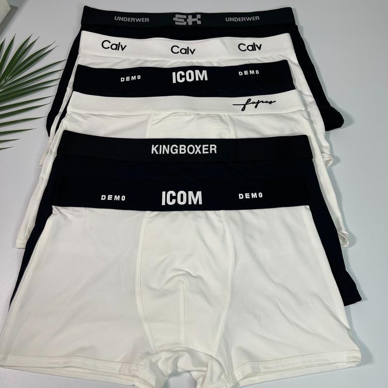 Set 6 Quần Lót Đùi Nam Màu Đen Trắng Ngẫu Nhiên