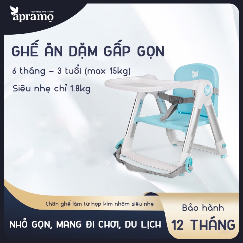 Ghế ăn dặm gấp gọn cao cấp KidsWorld Apramo Flippa Dinning Booster cho bé từ 6 tháng