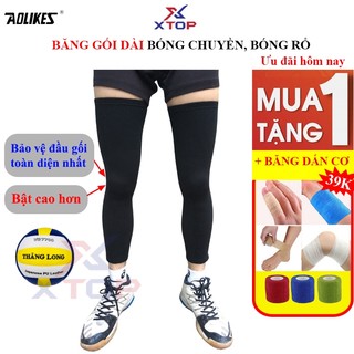 Bó gối bóng chuyền,bóng rổ loại 1, bó gối dài chơi thể thao chính hãng 7811