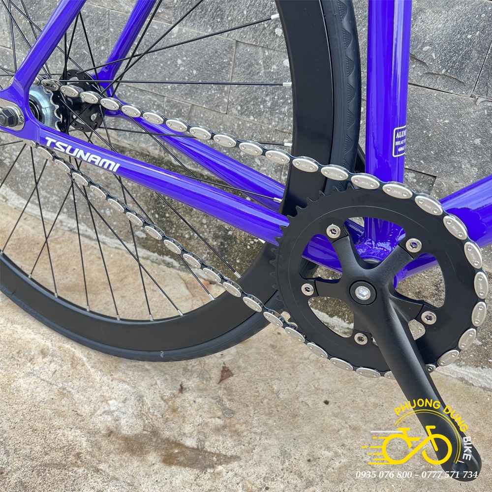 Đùi đĩa  xe đạp 1 tầng cơ bản 5 chấu Fixed Gear 44T