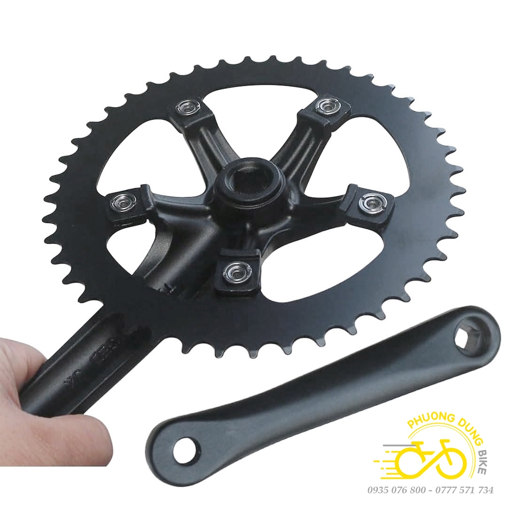 Đùi đĩa  xe đạp 1 tầng cơ bản 5 chấu Fixed Gear 44T