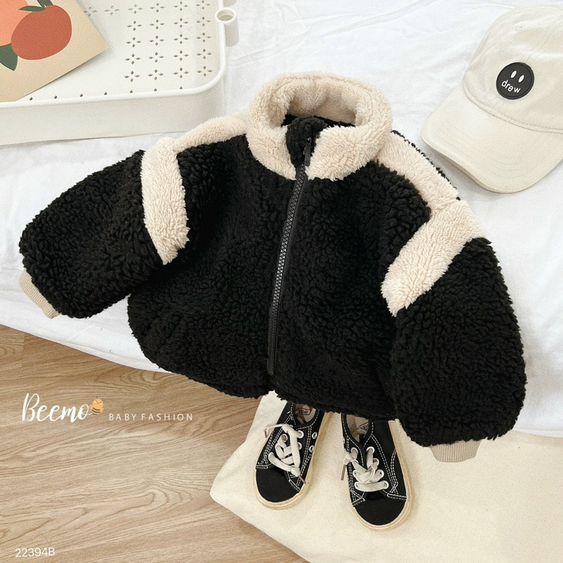 Áo khoác lông cá tính bé trai