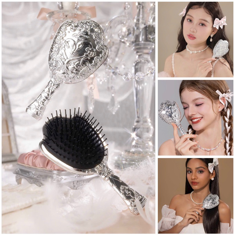 - chính hãng. Gương Trang Điểm,  Lược Cầm Tay.. MoonlightMermaid - Swan Ballet - Strawberry Rococo