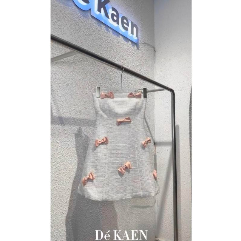 - ĐẦM DẠ TWEED THIẾT KẾ CAO CẤP PHỐI NƠ TIỂU THƯ  - LOLITA DRESS