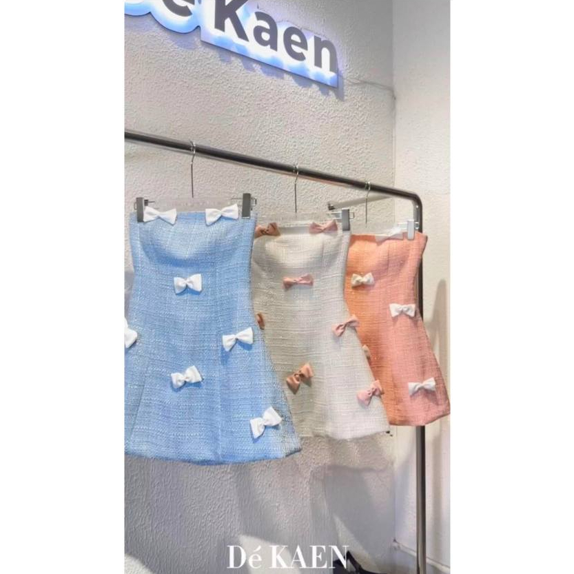 - ĐẦM DẠ TWEED THIẾT KẾ CAO CẤP PHỐI NƠ TIỂU THƯ  - LOLITA DRESS