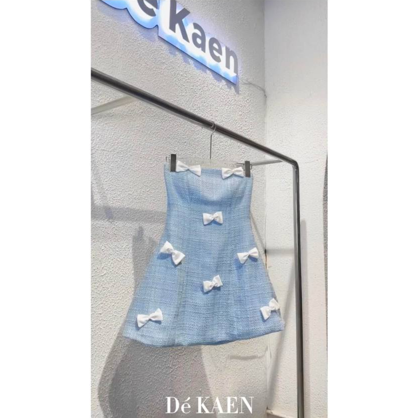 - ĐẦM DẠ TWEED THIẾT KẾ CAO CẤP PHỐI NƠ TIỂU THƯ  - LOLITA DRESS