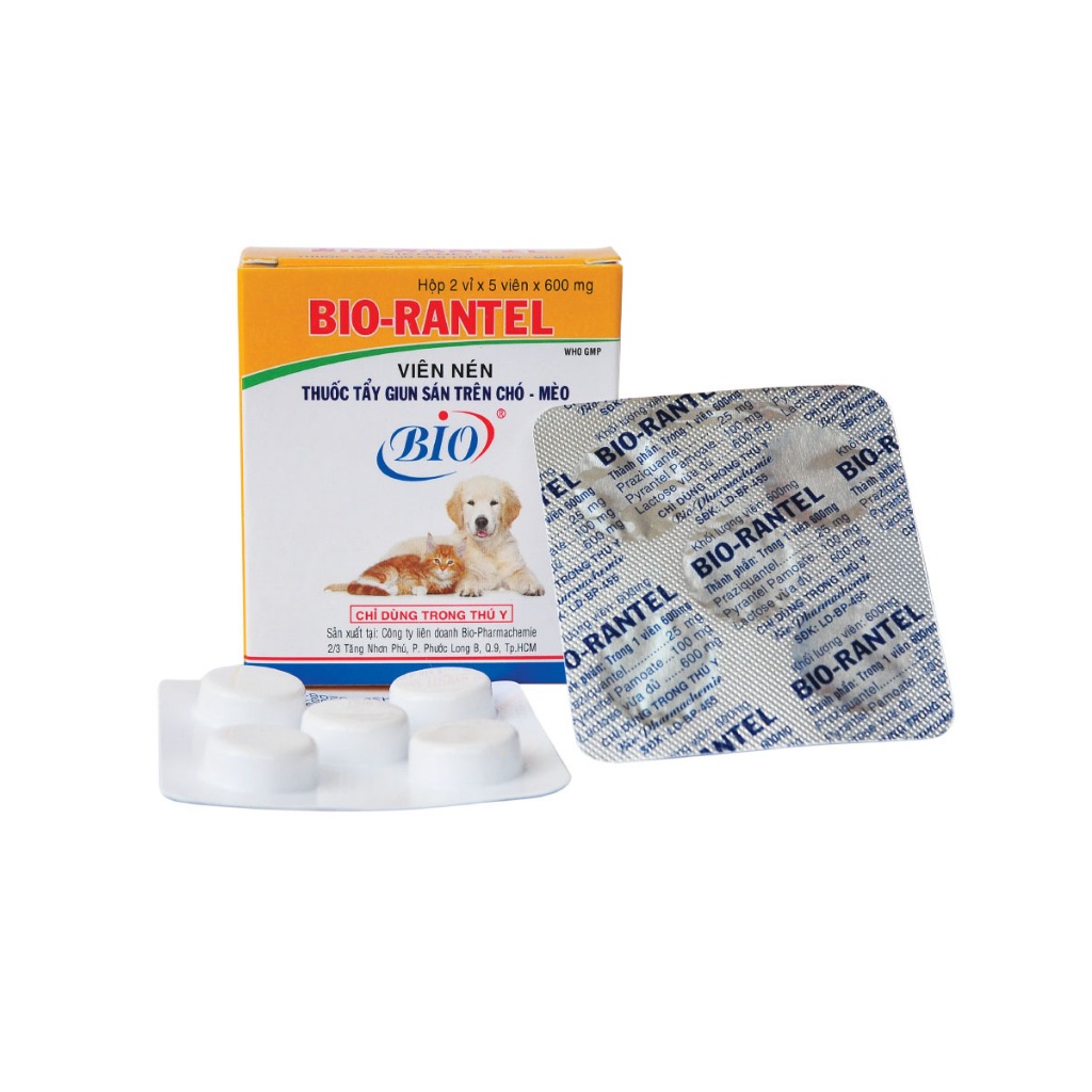 Viện Nén Tẩy Giun Sán Trên Chó Mèo BIO RANTEL