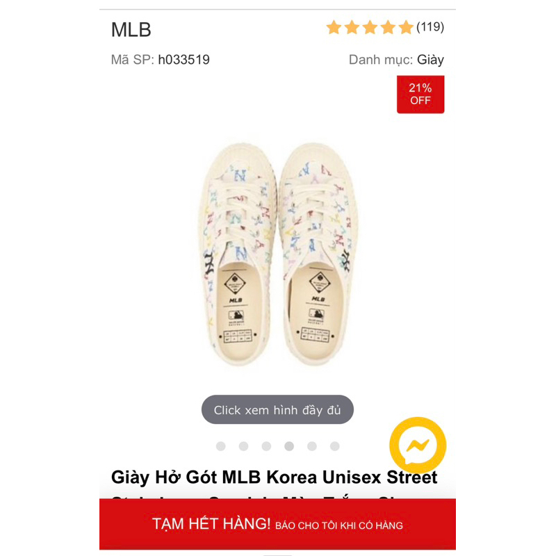 Sale 70% mlb mule 480k chính hãng