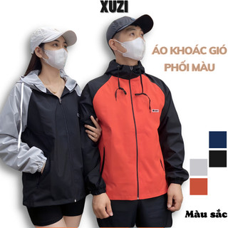 Áo khoác gió dù nam nữ, áo khoác cặp đôi raglan phối màu khoác ngoài tráng bạc 2 lớp chống nước mẫu mới nhất 2023