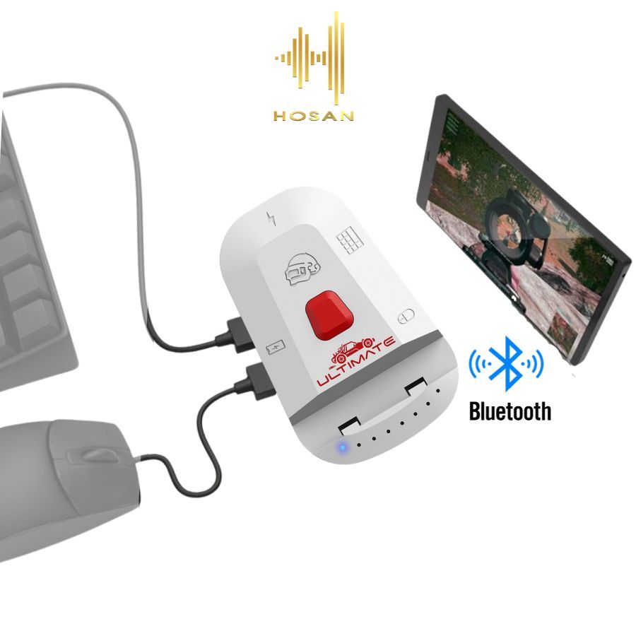 Bộ chuyển đổi chơi game HOSAN meiying M2S hỗ trợ phím chuột điện thoại kết nối cực mượt, ghìm tâm Ai PUBG Mobile