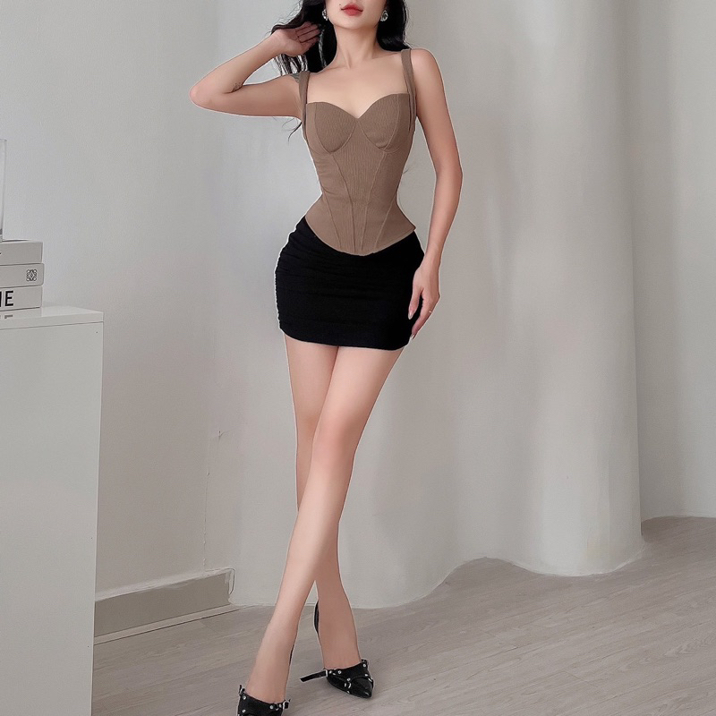 Áo Corset Siết Eo Tôn Vòng Ngực Sexy